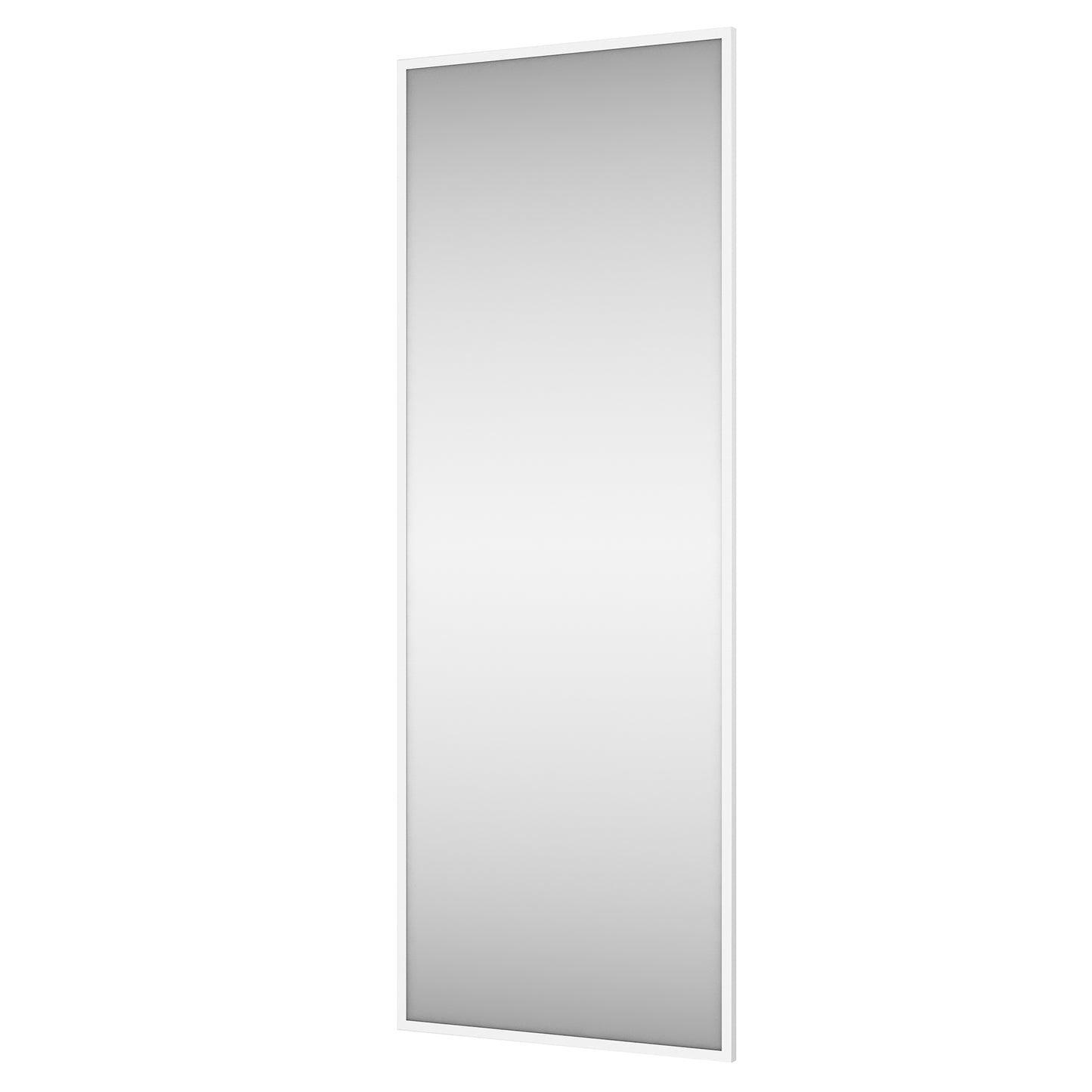 Lustro Aruba w kolorze białym – widok studyjny – prostokątne lustro w białej, minimalistycznej ramie, przeznaczone do montażu na ścianie.