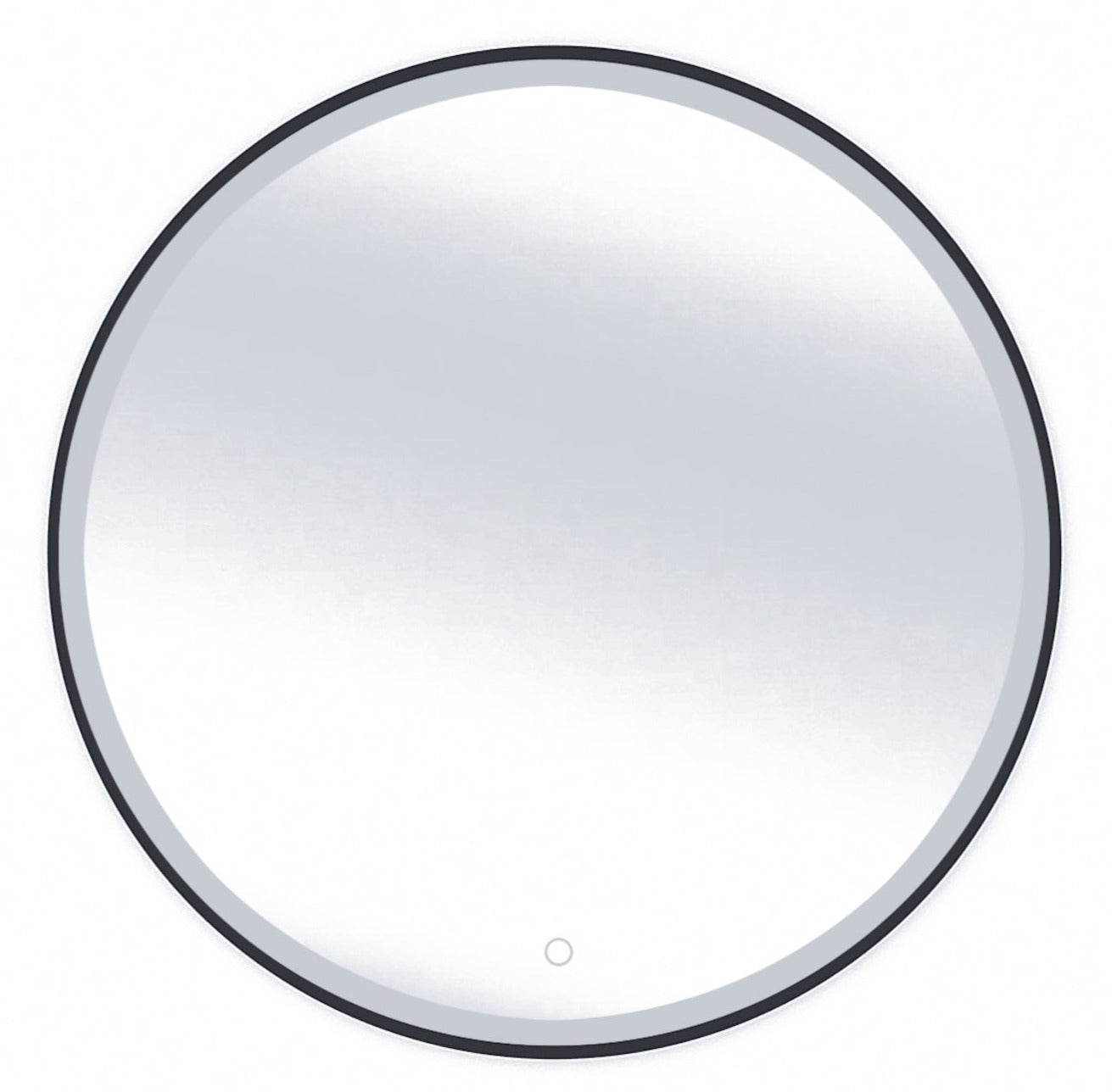 Okrągłe lustro Divissi L 80 cm z podświetleniem LED i dotykowym włącznikiem, widok produktu na białym tle.