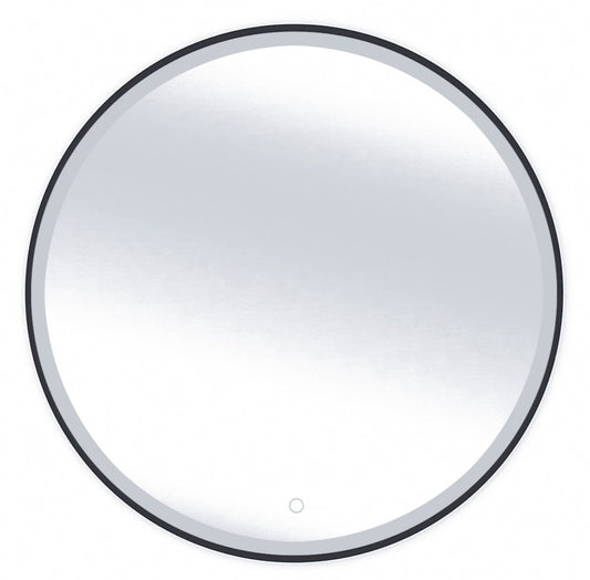 Okrągłe lustro Divissi L 80 cm z podświetleniem LED i dotykowym włącznikiem, widok produktu na białym tle.