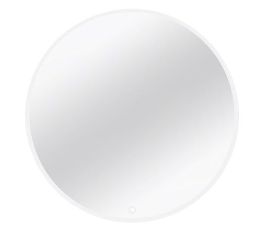 Okrągłe lustro Elistul A LED o średnicy 60 cm z energooszczędnym podświetleniem LED i subtelną białą ramą. Kompaktowy model doskonale sprawdzi się w łazience, przedpokoju, garderobie lub sypialni, zapewniając wygodę codziennego użytkowania.