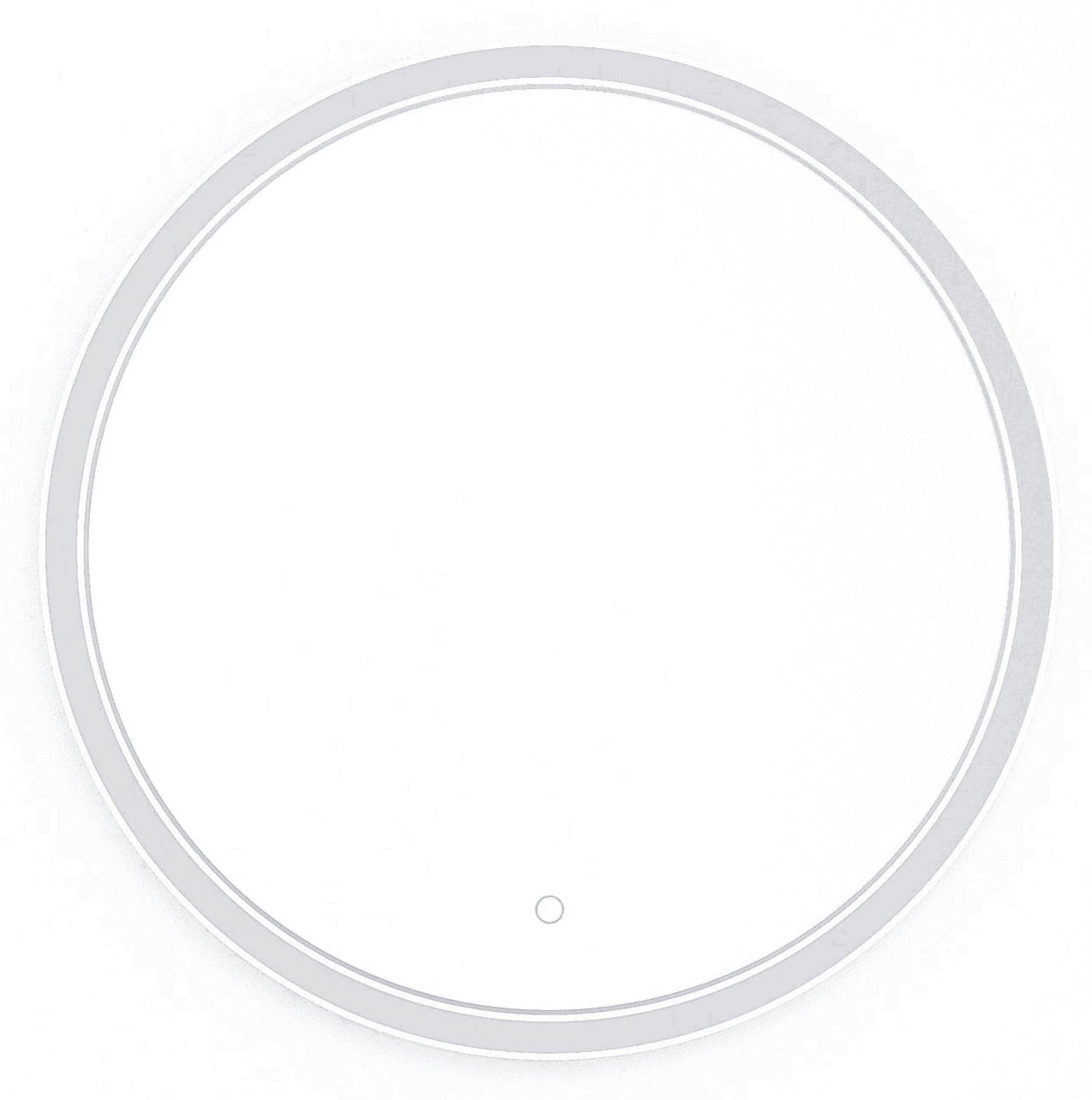 Okrągłe lustro Orandiu L 80 cm w kolorze uniwersalnym, widok na produkt na białym tle.