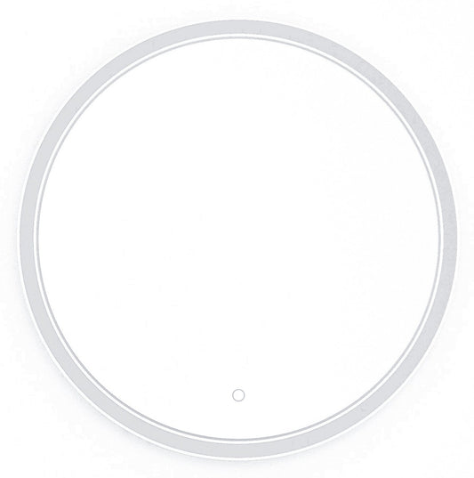 Okrągłe lustro Orandiu L 80 cm w kolorze uniwersalnym, widok na produkt na białym tle.