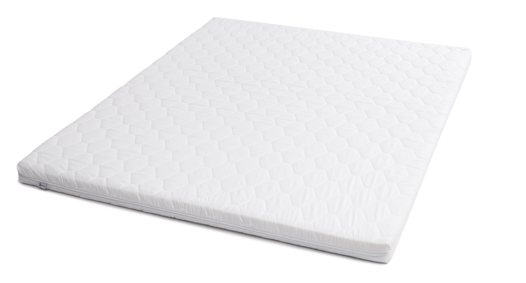 Materac Lauren 200x200 cm z hipoalergicznym pokrowcem – widok z góry na biały, pikowany materac o eleganckim wykończeniu, zapewniający komfortowy i higieniczny sen dla dwóch osób.