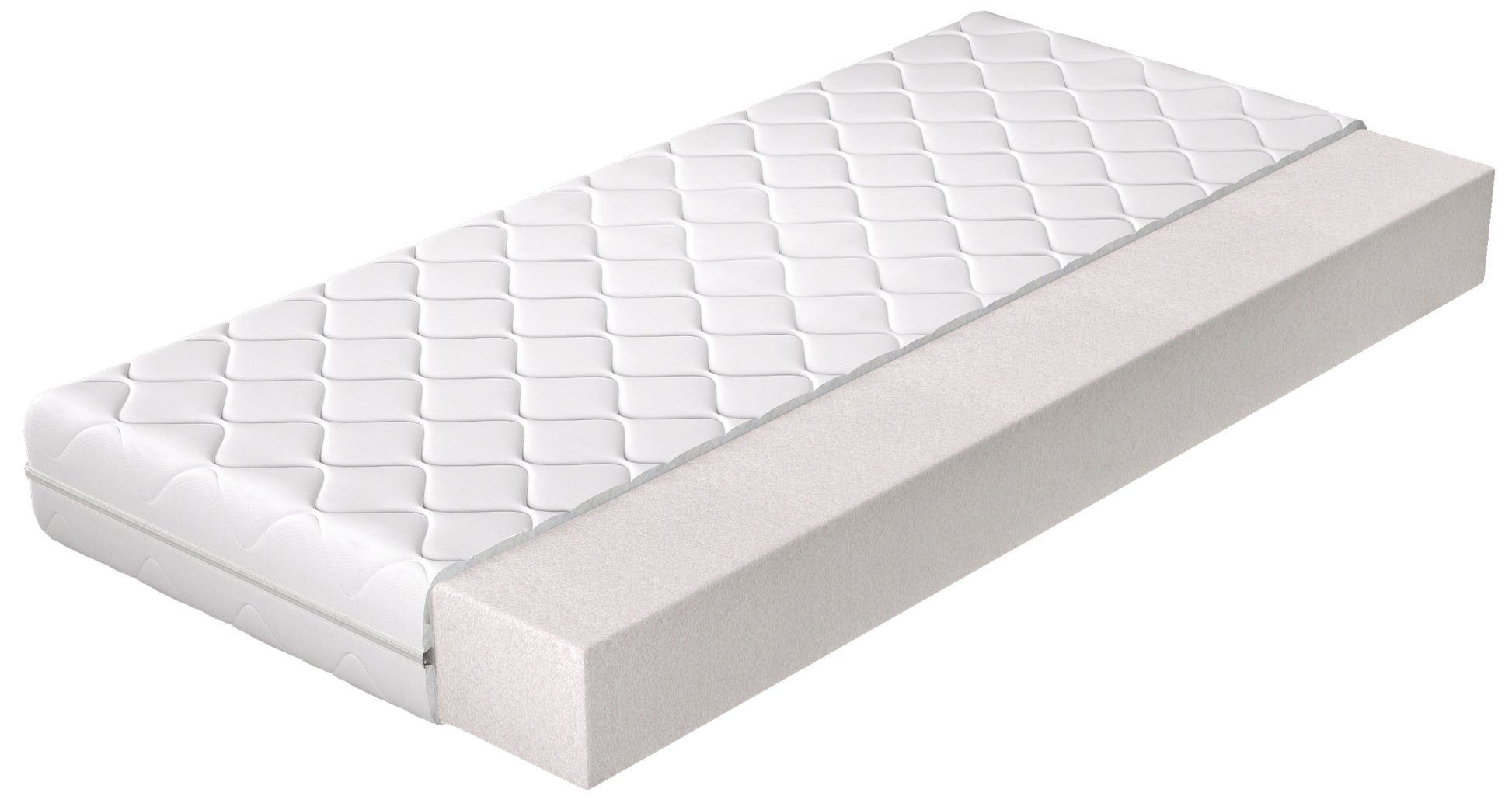 Materac Lino 160x200 cm z hipoalergicznym pokrowcem i wkładem z pianki T2542, widok przekrojowy.