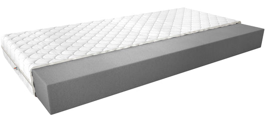 Materac Lino II 90x200 cm z pokrowcem Medicott Silver i wkładem z pianki T2542, widok przekrojowy.