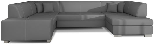 Narożnik Havana Soft 29 szary, nowoczesna sofa narożna w odcieniu szarości na białym tle