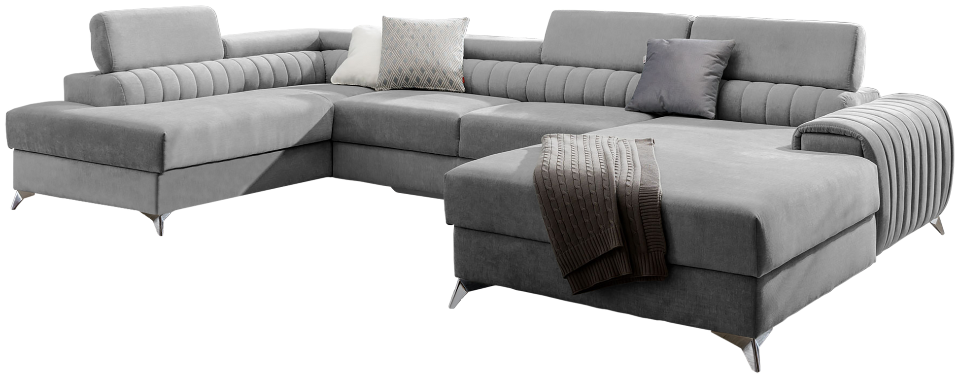 Narożnik Lacante Gojo 04 jasnoszary na białym tle