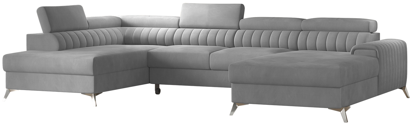 Narożnik Lacante Nube 03 jasnoszary na białym tle