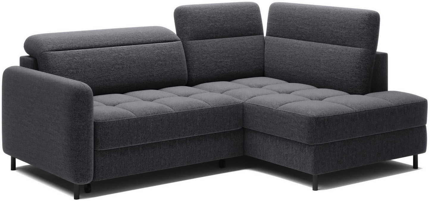 Narożnik Barea prawy – układ L, bryła i proporcje, kolor Aspen 05