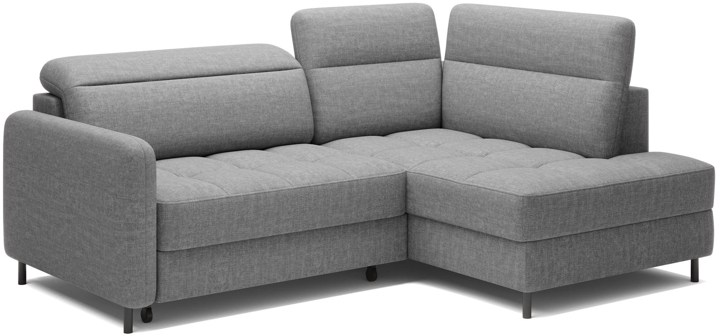 Narożnik Barea, Manhattan 03 jasnoszary, układ prawy, ujęcie perspektywiczne.