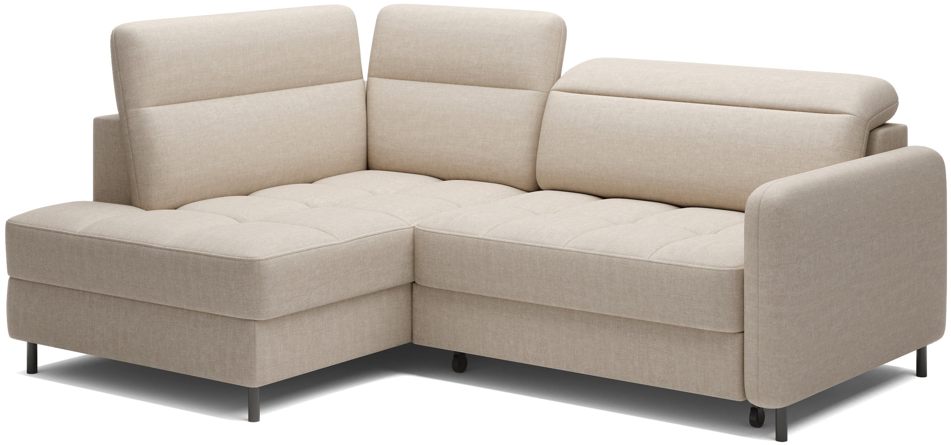 Narożnik Barea, Manhattan 18 jasnobeżowy, układ lewy, ujęcie perspektywiczne.