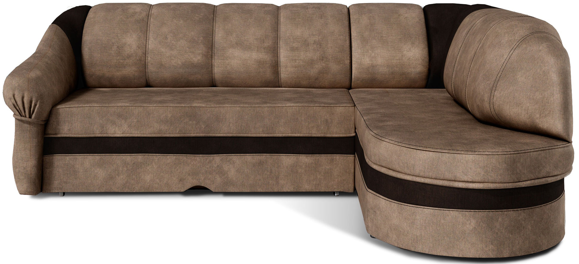 Narożnik Benano lewostronny, Monolith 09 jasnobrązowy z brązowymi wstawkami Monolith 29 – zdjęcie produktowe