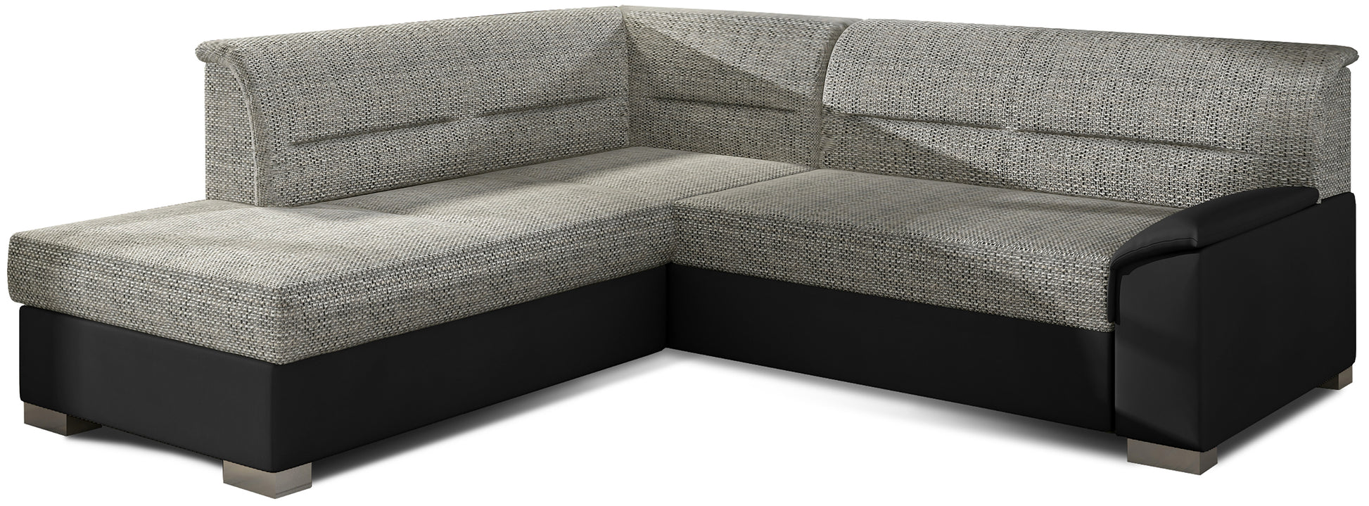 Narożnik Bergen lewostronny, Berlin 01 szary z czarnymi wstawkami Soft 11 – zdjęcie produktowe