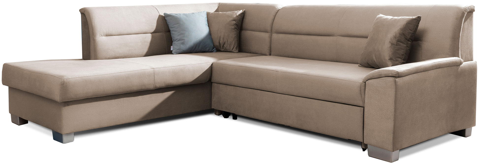 Narożnik Bergen lewostronny w tkaninie Monolith 09 jasnobrązowy – zdjęcie produktowe