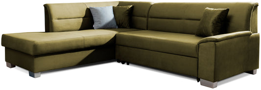 Narożnik Bergen lewostronny w tkaninie Monolith 38 jasnozielony – zdjęcie produktowe