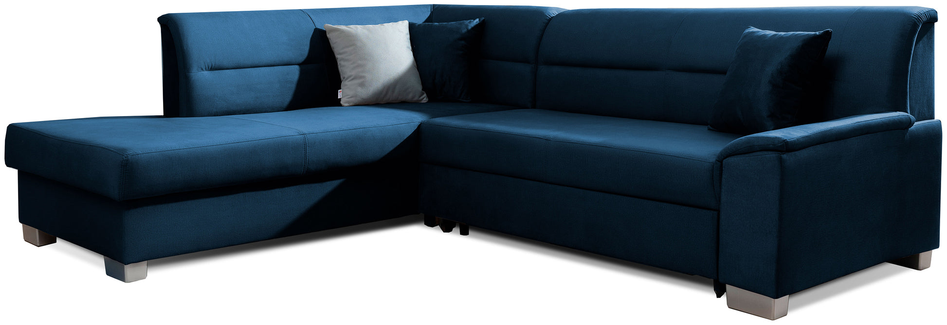 Narożnik Bergen lewostronny w tkaninie Monolith 77 niebieski – zdjęcie produktowe