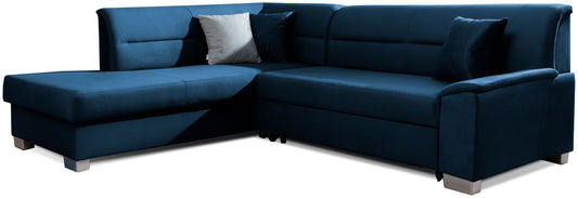 Narożnik Bergen lewostronny w tkaninie Monolith 77 niebieski – zdjęcie produktowe