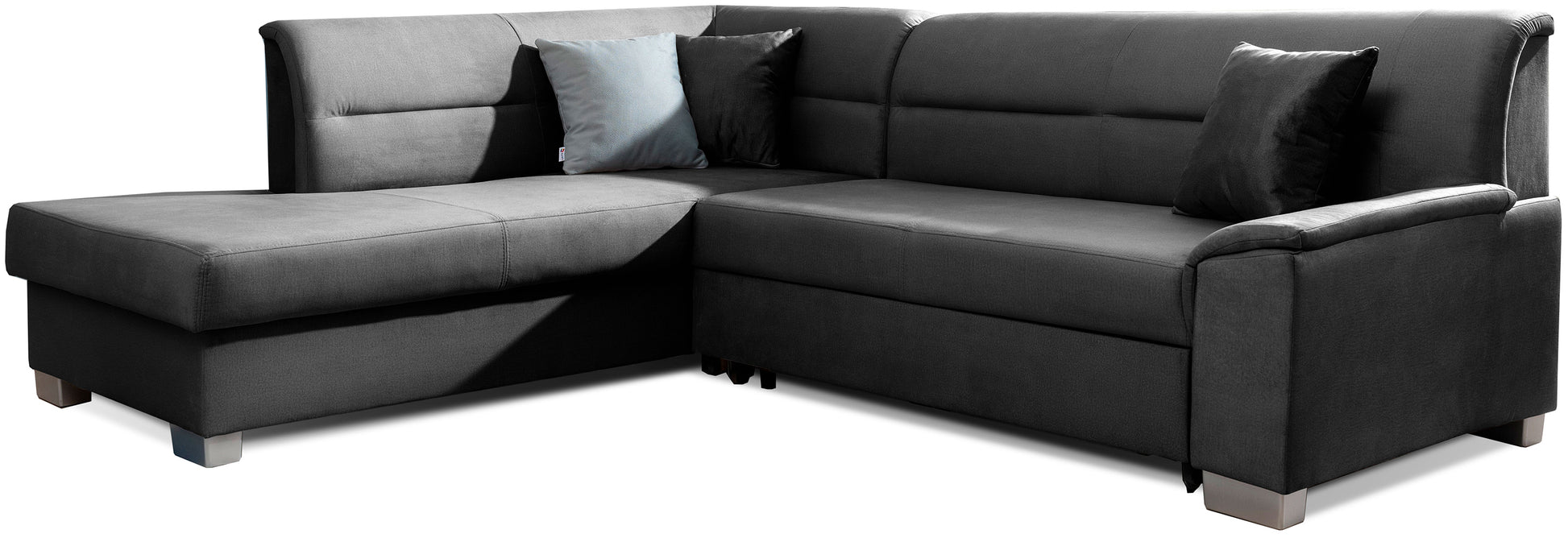 Narożnik Bergen lewostronny w tkaninie Monolith 97 ciemnoszary – zdjęcie produktowe