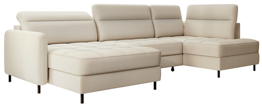 Narożnik z funkcją spania Berrto, Manhattan 18 jasnobeżowy – packshot na białym tle