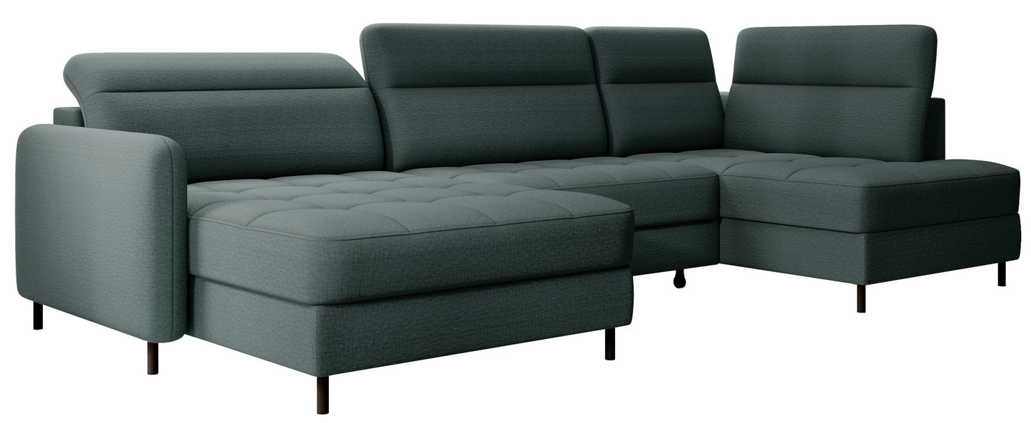 Narożnik z funkcją spania Berrto, Manhattan 38 zielony – packshot na białym tle