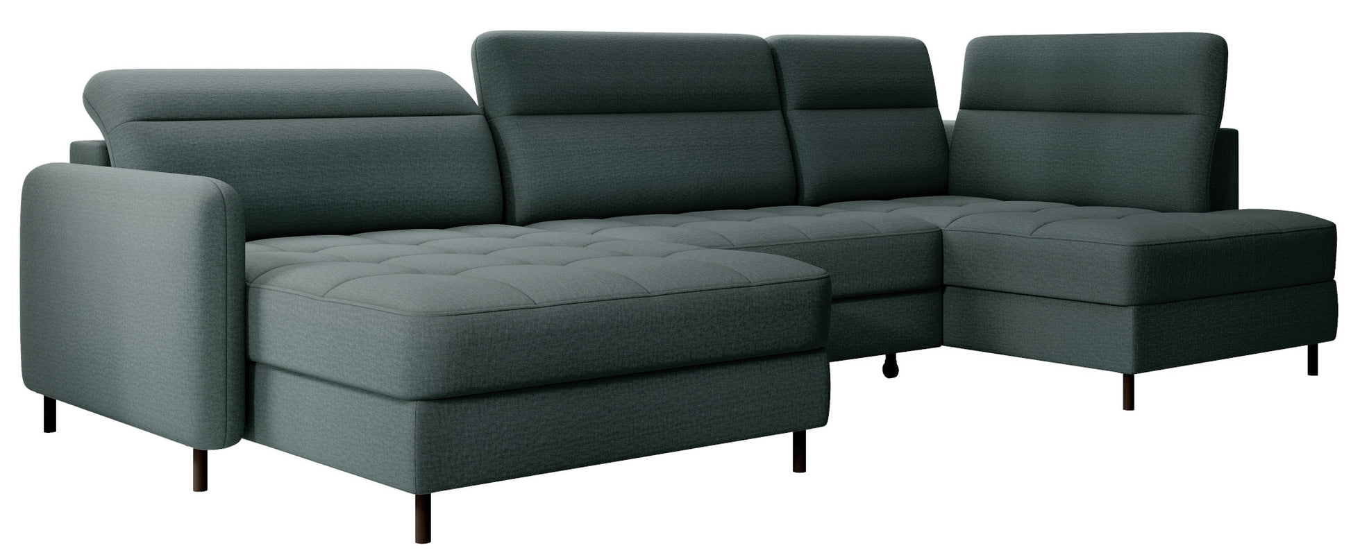 Narożnik z funkcją spania Berrto, Manhattan 38 zielony – packshot na białym tle