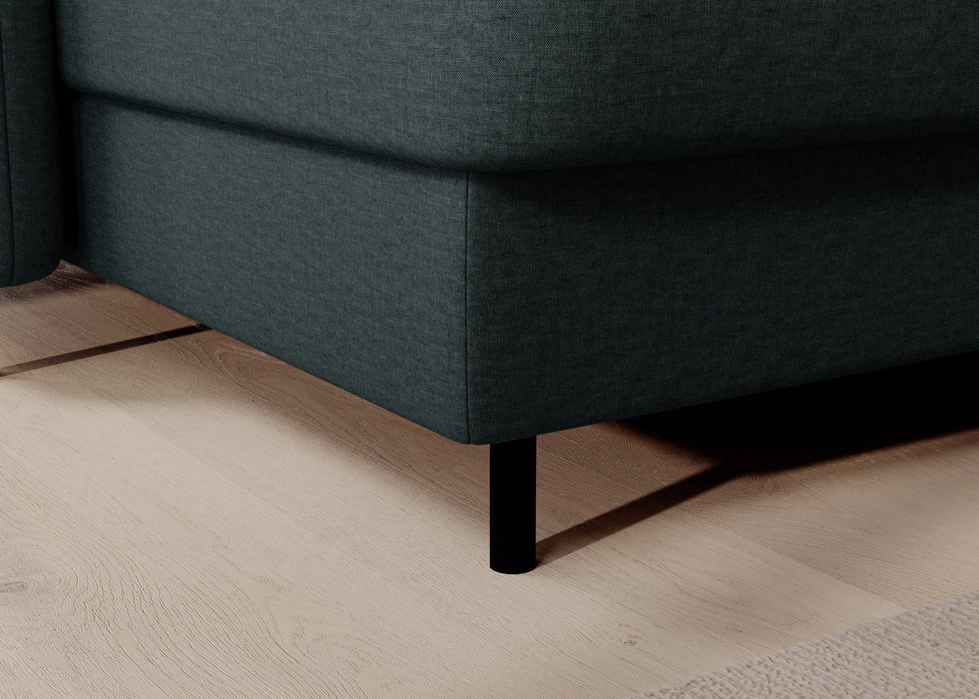 Narożnik Berrto, Manhattan 38 zielony – zbliżenie oparcia i przeszyć