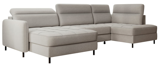 Narożnik z funkcją spania Berrto, Raquel 03 jasnoszary – ujęcie produktowe