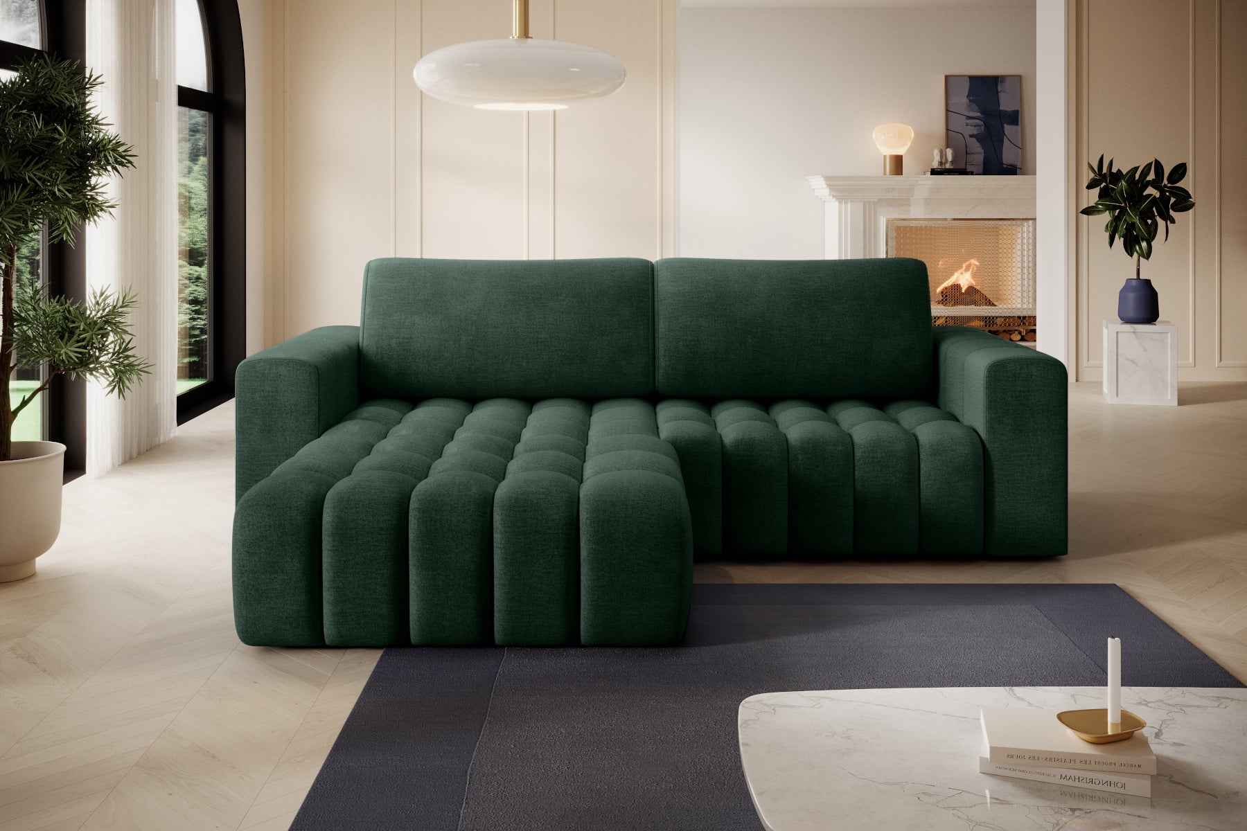 Bonett Monolith 37 w aranżacji salonu — widok z przodu, układ lewy.