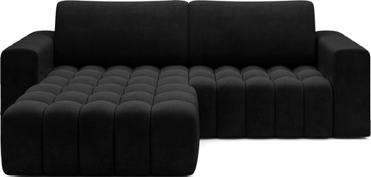 Narożnik Bonett w tkaninie Monolith 97 ciemnoszary, układ lewy — packshot.