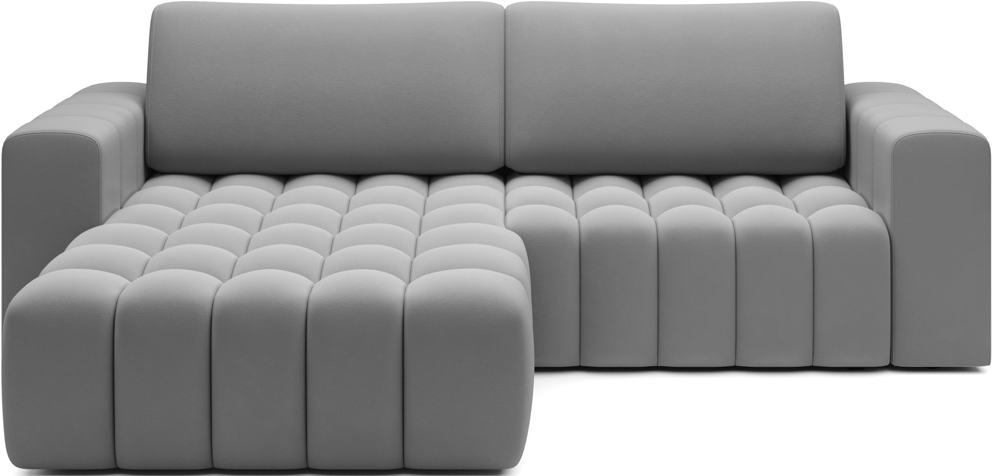 Narożnik Bonett, Paros 05 jasnoszary, układ lewy – packshot na jasnym tle.