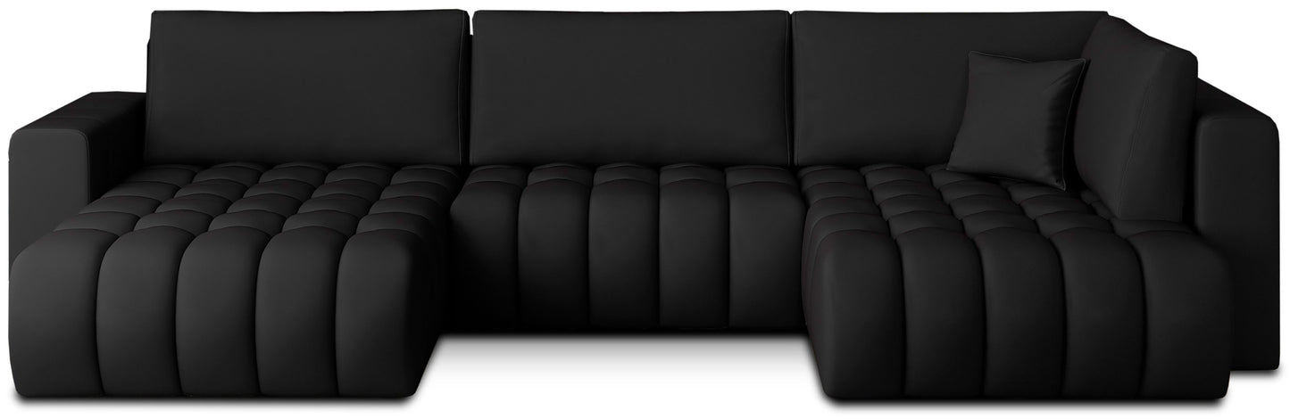 Narożnik Bonito, Softis 11 czarny – packshot na białym tle