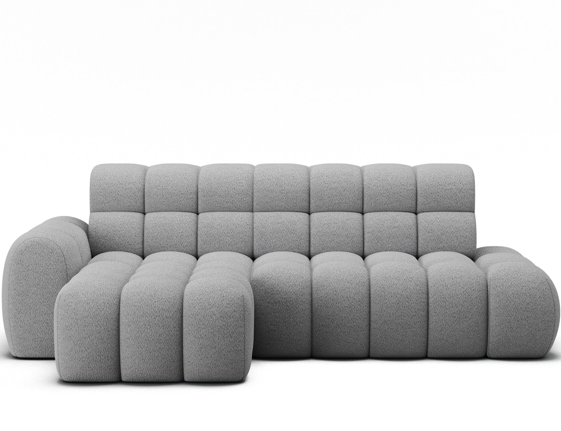 Narożnik Ceedro lewy Royal 04 szary — nowoczesny design, modułowa forma i pikowana tapicerka w wersji katalogowej.