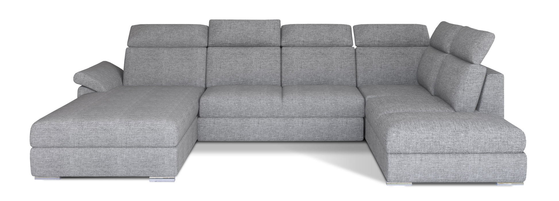 Prosty w formie narożnik Evanell w kolorze szarym z tkaniny Sawana 21 doskonale sprawdzi się w nowoczesnym salonie, oferując wygodną przestrzeń do wypoczynku i uniwersalny design łatwy do dopasowania do różnych aranżacji
