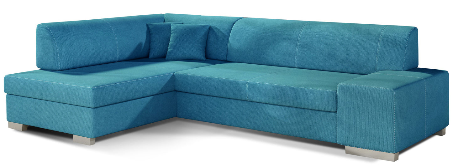 Narożnik Fabio ELTAP, układ lewy, tkanina Orinoco 85 jasnoniebieski – packshot na białym tle