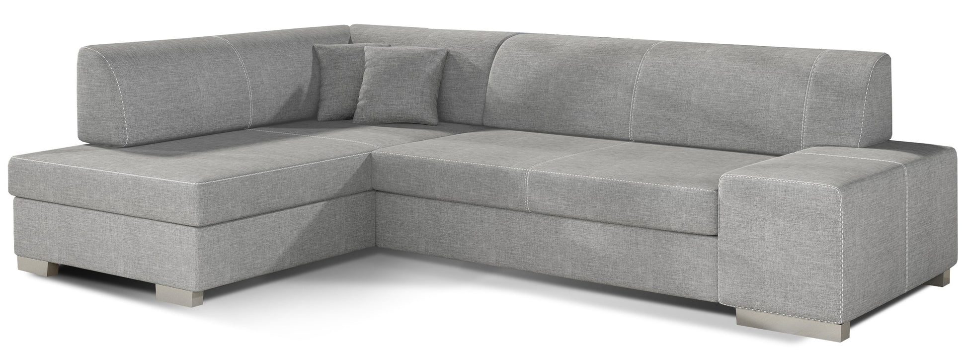 Narożnik Fabio ELTAP, układ lewy, tkanina Sawana 21 jasnoszary – packshot na białym tle