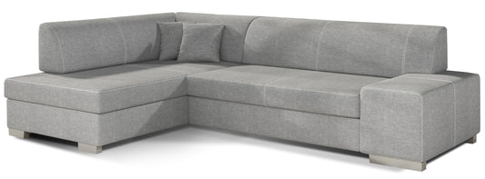 Narożnik Fabio ELTAP, układ lewy, tkanina Sawana 21 jasnoszary – packshot na białym tle