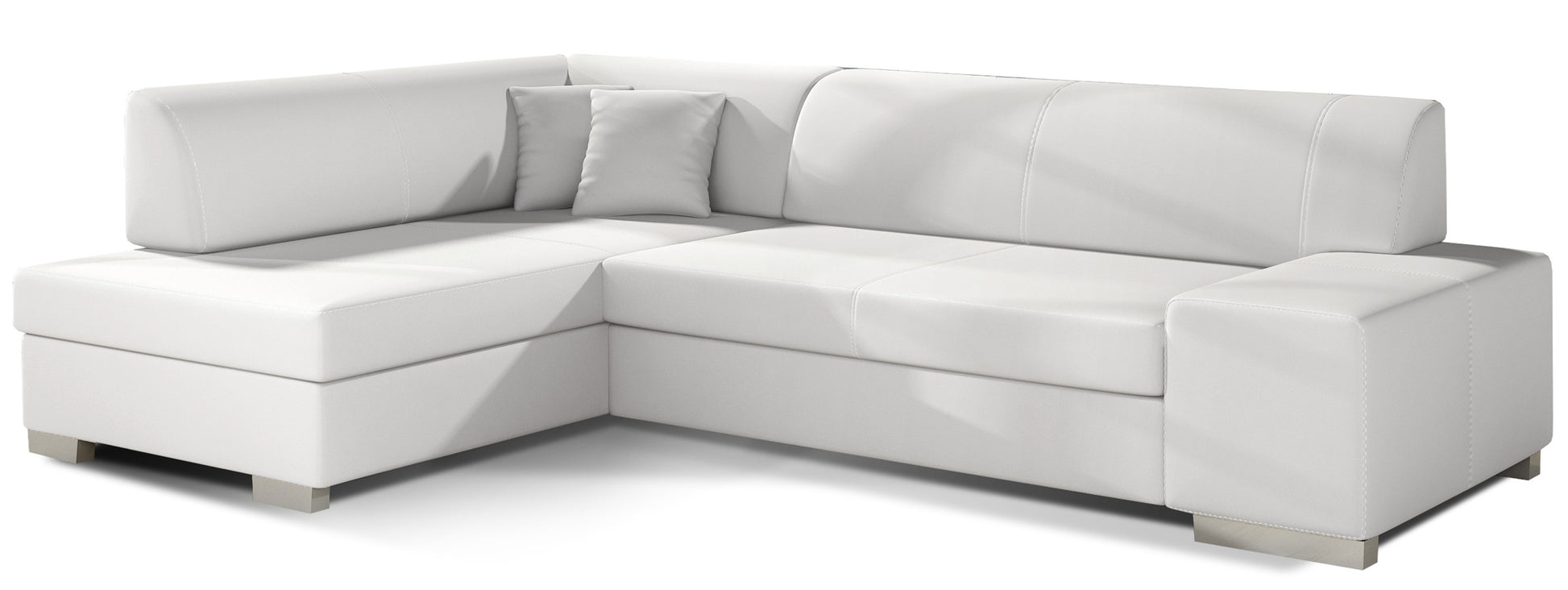 Narożnik Fabio ELTAP, układ lewy, tkanina Soft 17 biały – packshot na białym tle