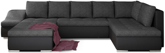 Narożnik Giovanni Berlin 02 czarny / Soft 11 czarny – widok frontowy narożnika modułowego