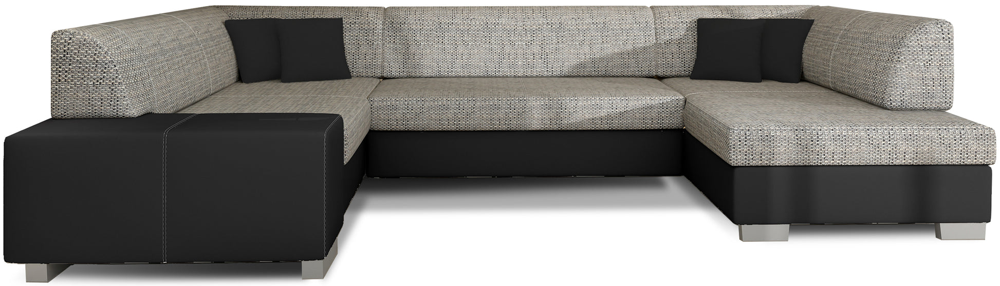 Narożnik Havana Berlin 01 szary Soft 11 czarny na białym tle