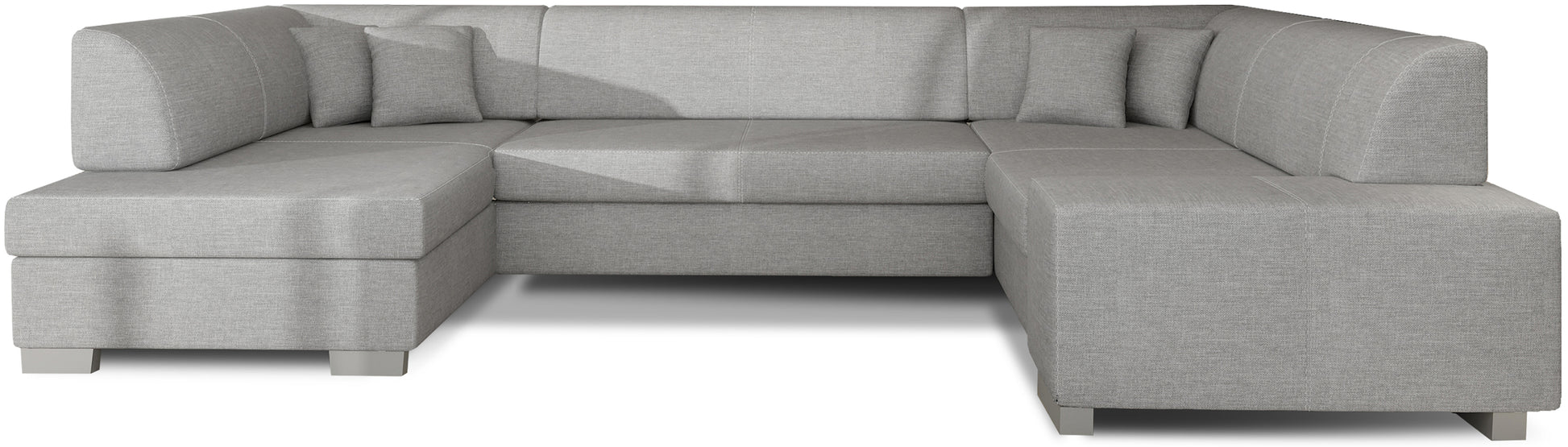 Narożnik Havana Sawana 21 szary, nowoczesna sofa narożna w odcieniu szarości na białym tle