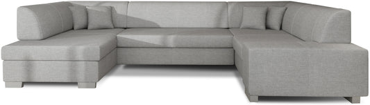 Narożnik Havana Sawana 21 szary, nowoczesna sofa narożna w odcieniu szarości na białym tle