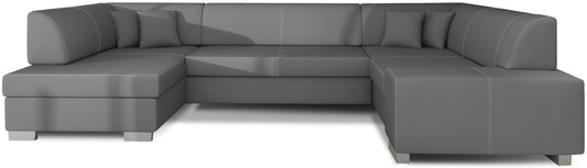 Narożnik Havana Soft 29 szary, nowoczesna sofa narożna w odcieniu szarości na białym tle