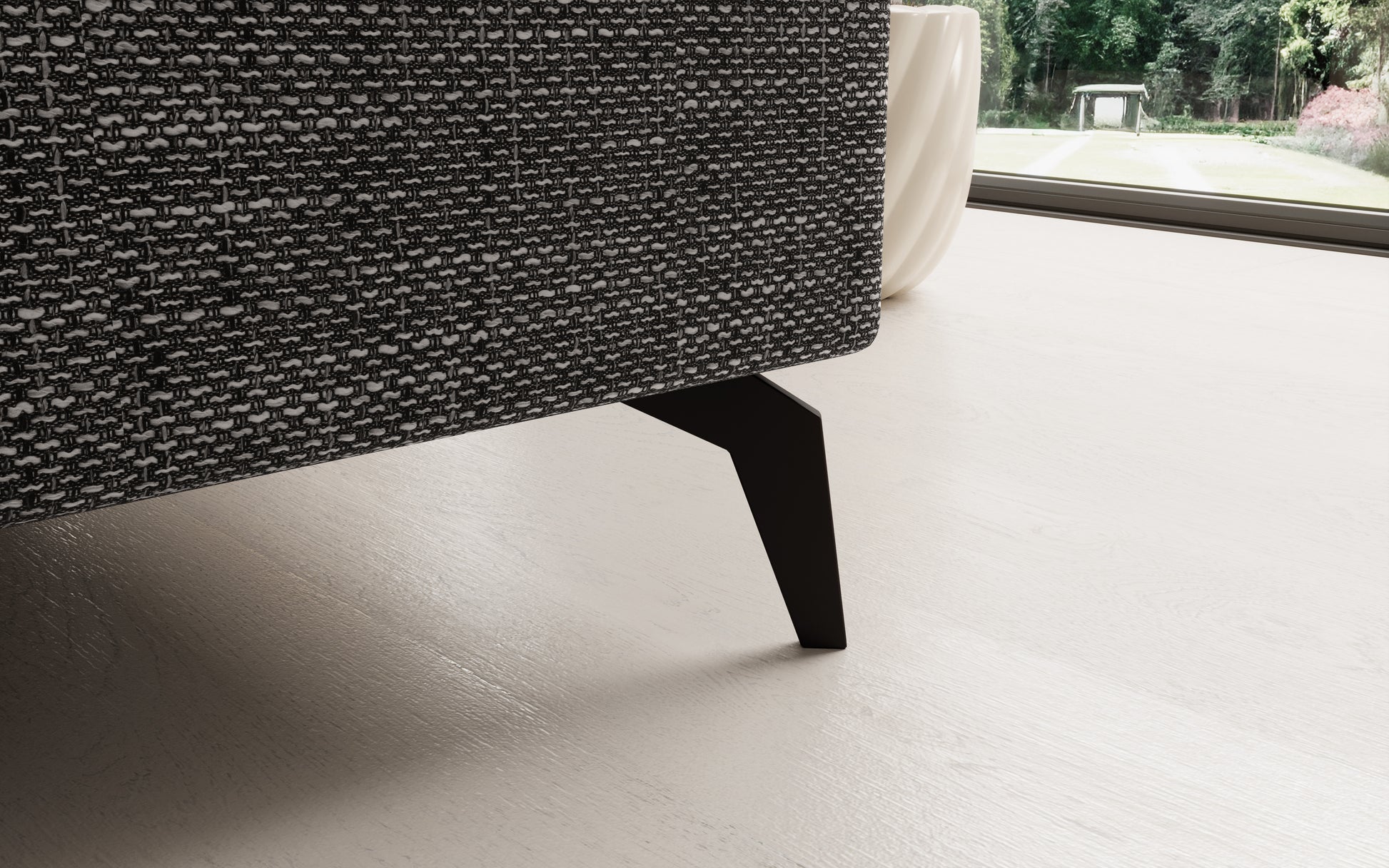 Elegancki narożnik Solange lewy w szarym wykończeniu Berlin 01 to komfortowy mebel do salonu, idealny dla rodzin, które szukają stylowego i funkcjonalnego miejsca do wspólnego wypoczynku.
