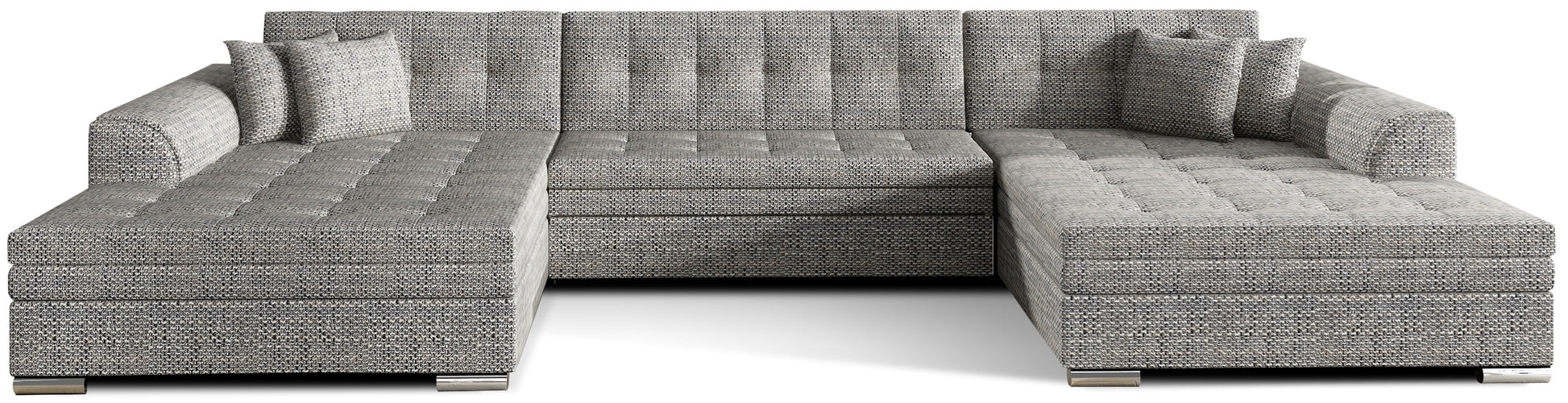 Narożnik Vento – tkanina Berlin 01 jasnoszary, nowoczesny narożnik do salonu
