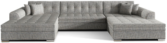 Narożnik Vento – tkanina Berlin 01 jasnoszary, nowoczesny narożnik do salonu