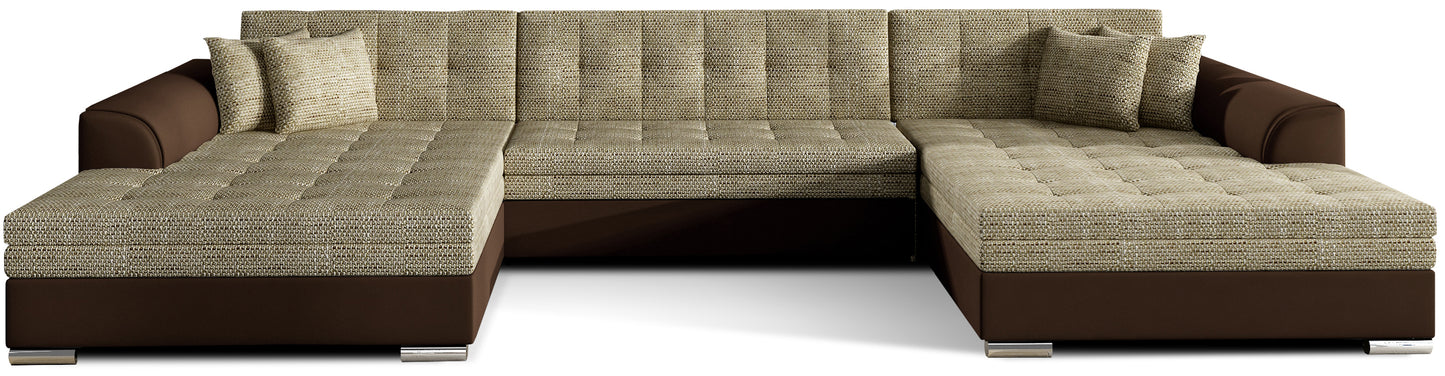 Narożnik Vento – Berlin 03 ciemnobeżowy, Soft 66, packshot frontowy.