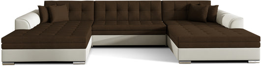 Narożnik Vento – Sawana 16 brązowy, Soft 33, packshot frontowy.