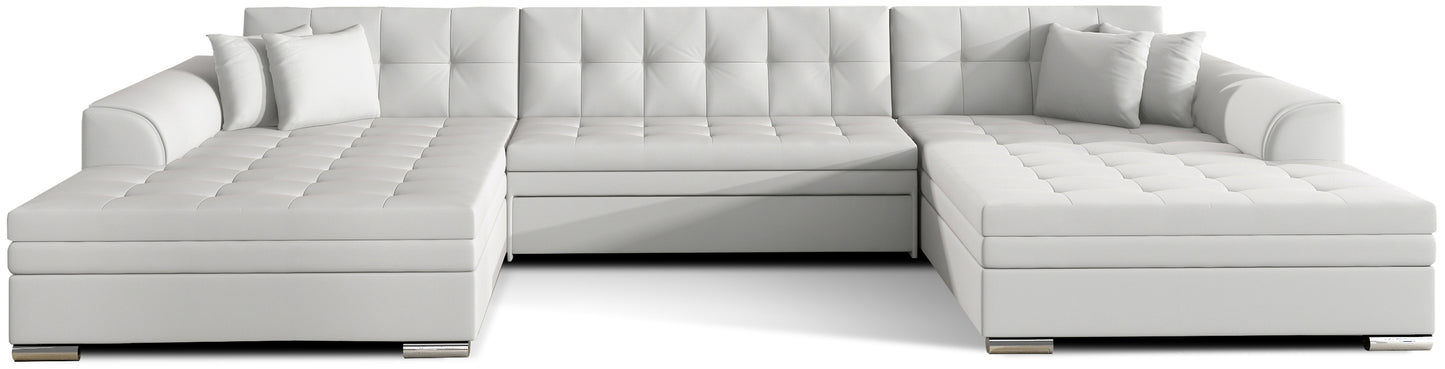 Narożnik Vento – Soft 17 biały, packshot frontowy.