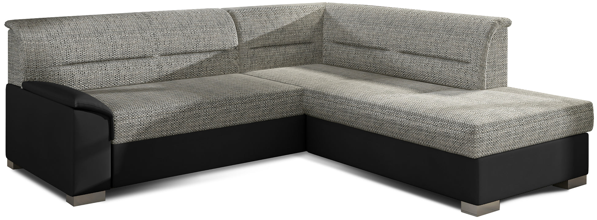 Narożnik Bergen lewostronny, Berlin 01 szary z czarnymi wstawkami Soft 11 – zdjęcie produktowe