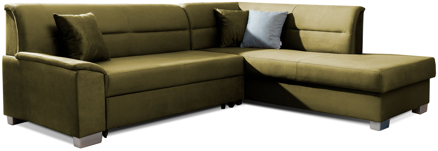 Narożnik Bergen lewostronny w tkaninie Monolith 38 jasnozielony – zdjęcie produktowe